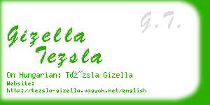 gizella tezsla business card